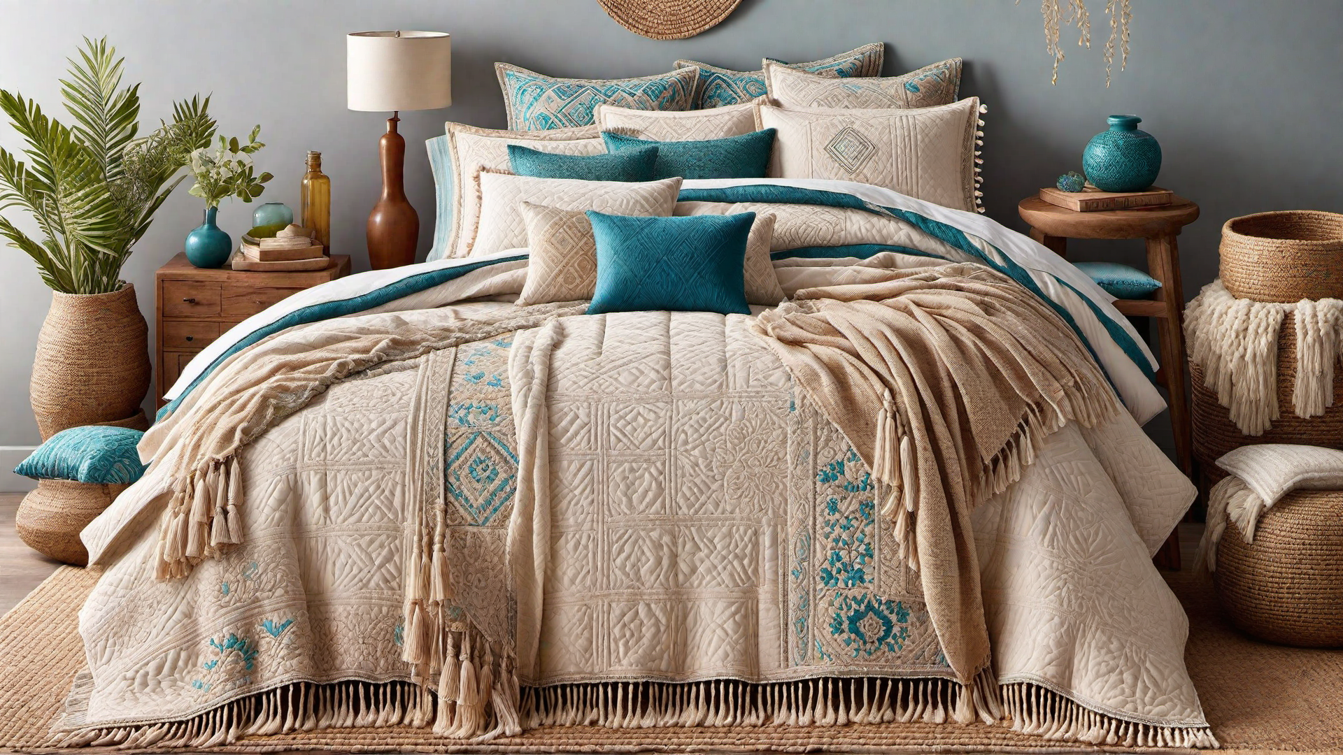 Layered Bedding: Mixing Colors and Textures