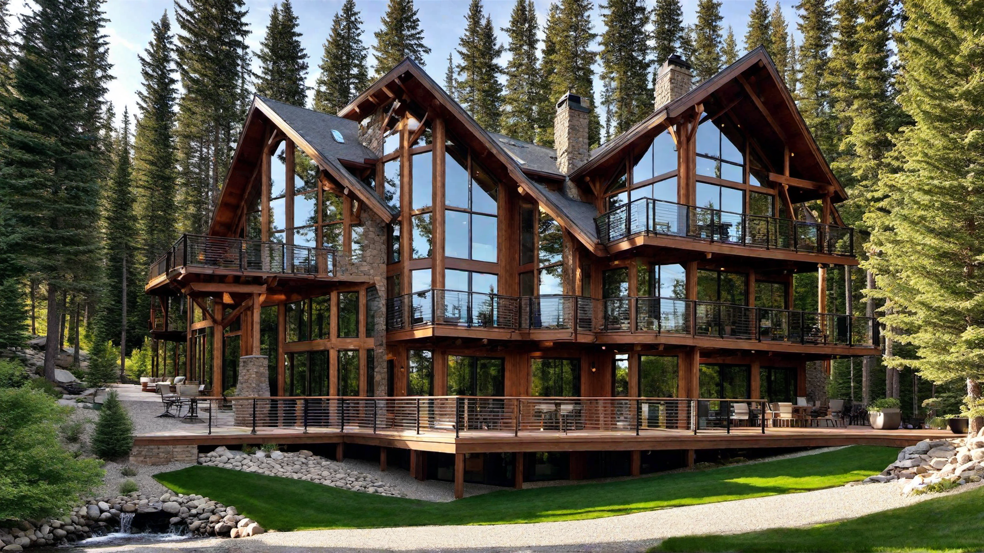 Modern A-Frame Cabin in the Mountains