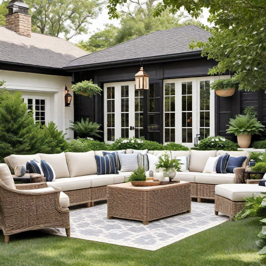 Outdoor Oasis: Colonial Chic Patio Arrangement