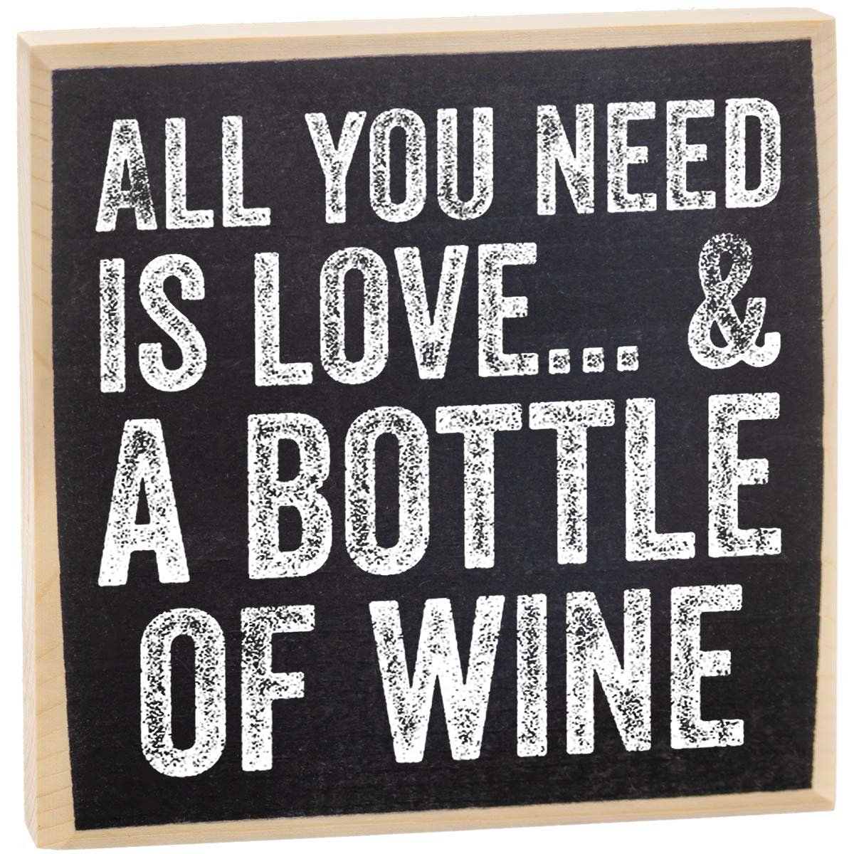 Love and A Bottle of Wine Sign