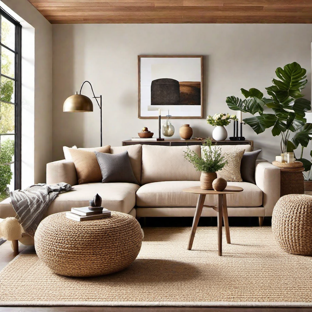 Earth Tones: Cozy Home Living Room with Neutral Colors