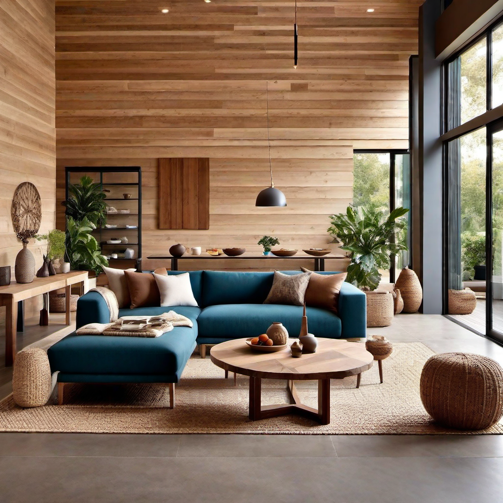 Rustic Retreat: Natural Wood Accents and Cozy Textiles