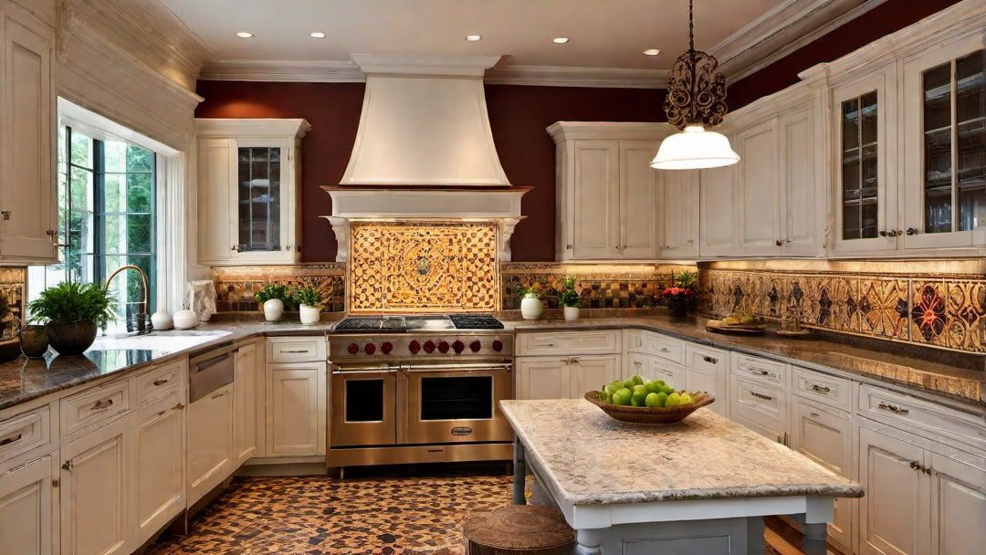 Intricate Tile Backsplash and Countertops