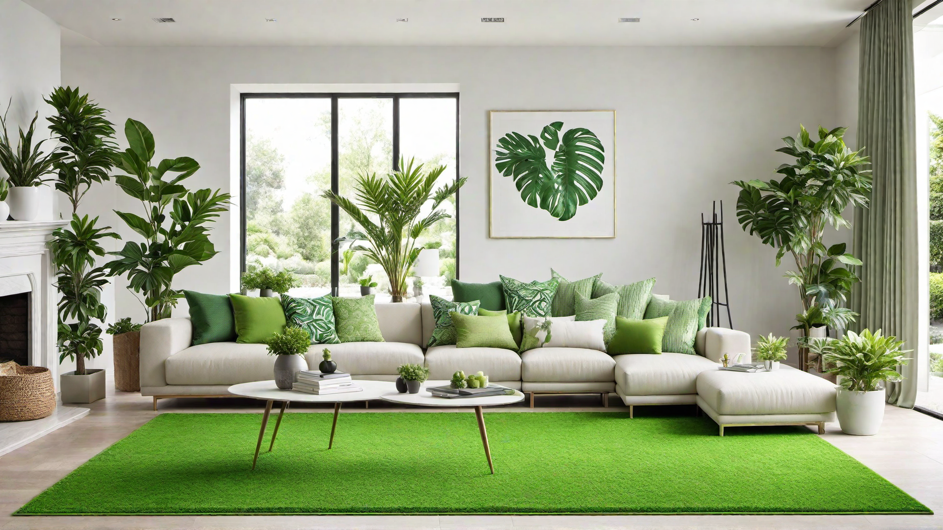 Green Statement: Bold Green Rugs as Centerpieces