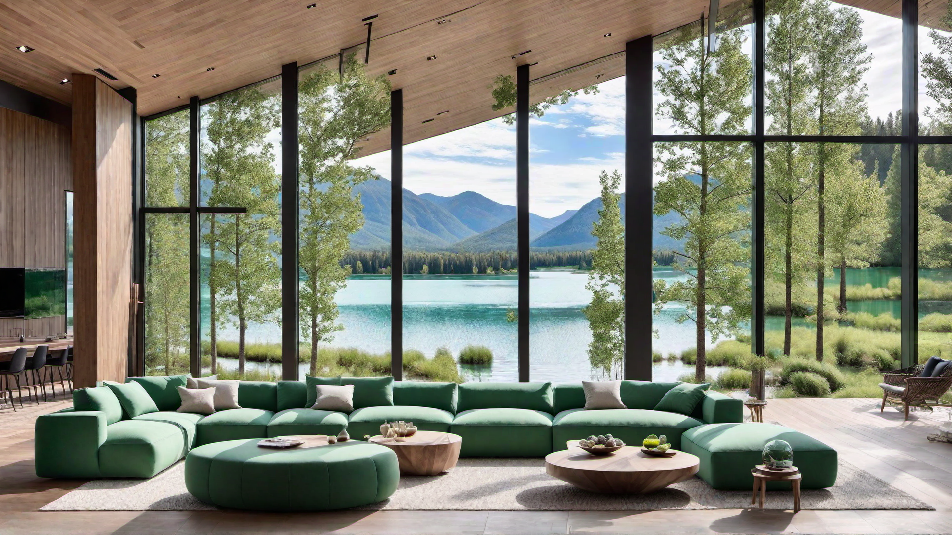 Tranquil Waters: Green Glass Accents for a Watery Effect