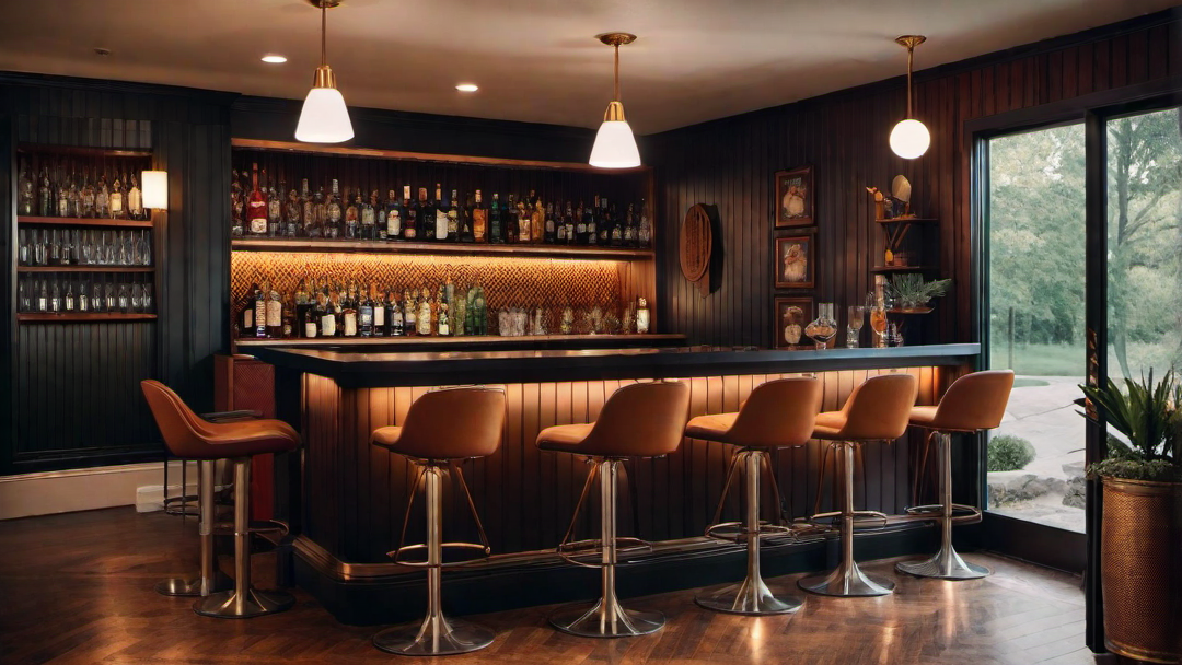 Retro Home Bar: 70s Inspired Cocktail Area