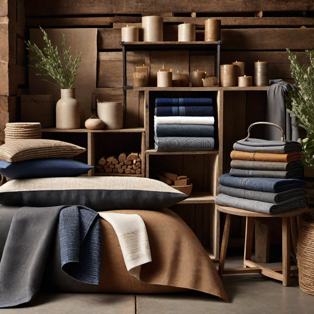Industrial Farmhouse Textiles and Fabrics