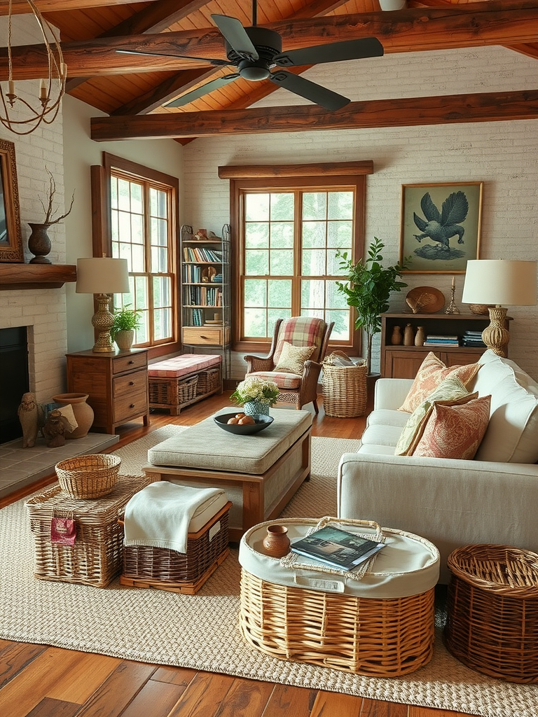 Rustic Wicker Baskets for Storage