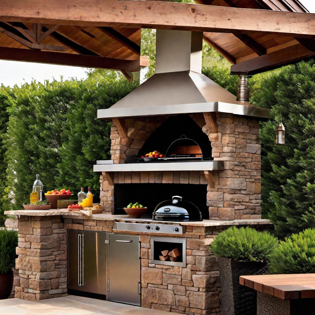 Outdoor Kitchen with Wood-Fired Oven: Traditional Cooking Methods for Flavorful Dishes