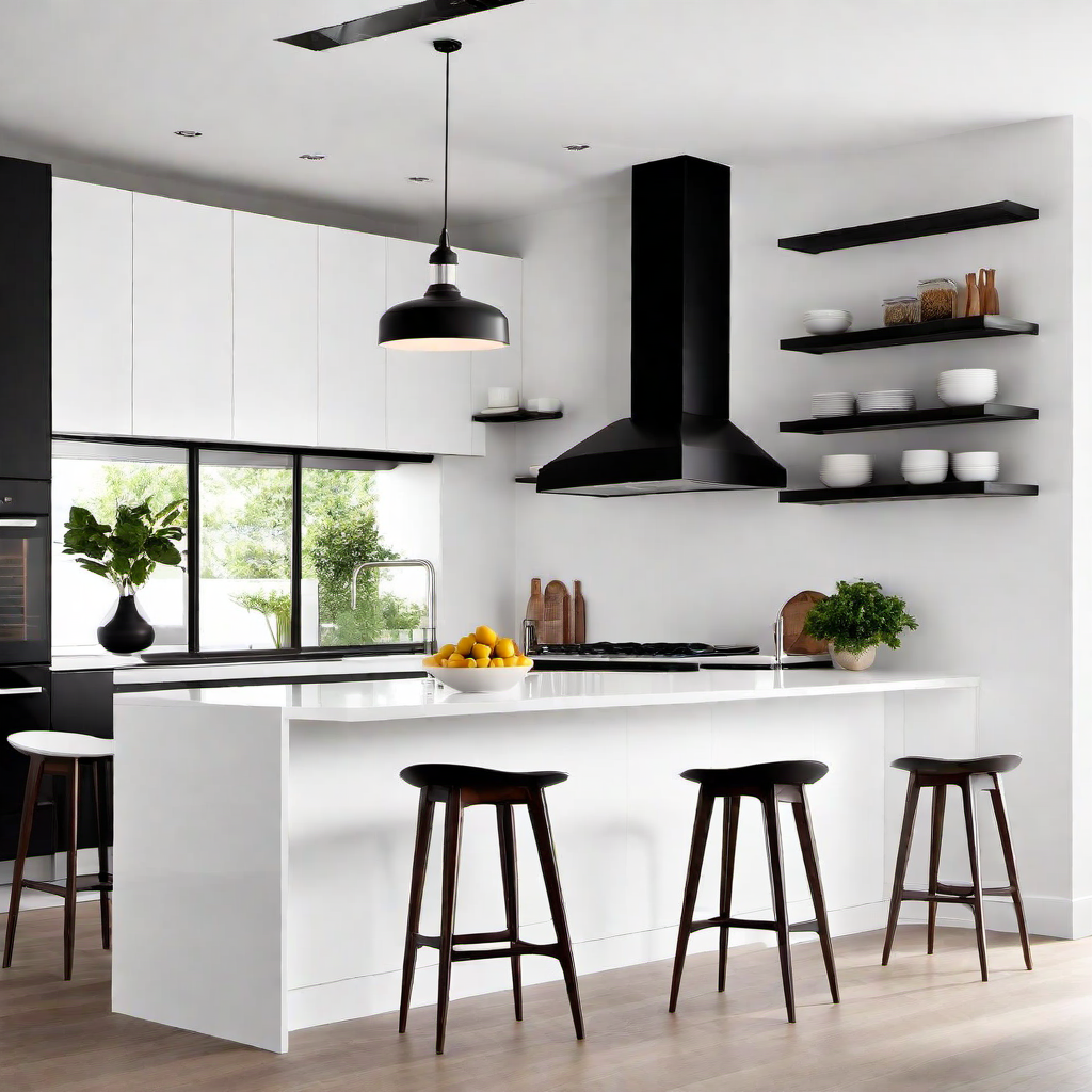Functional Simplicity: Modern Minimalist Kitchen Space