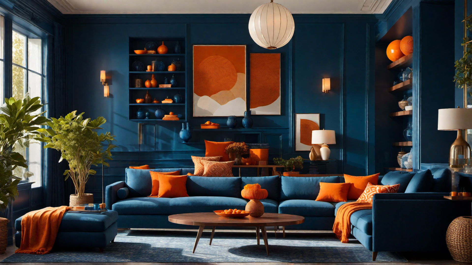 Sunrise Serenade: Blue and Orange Palette