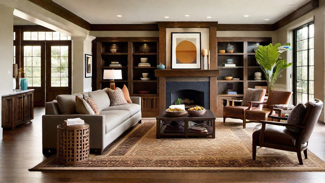 Creating a Cozy Atmosphere: Rugs and Carpets in Craftsman Style Great Rooms