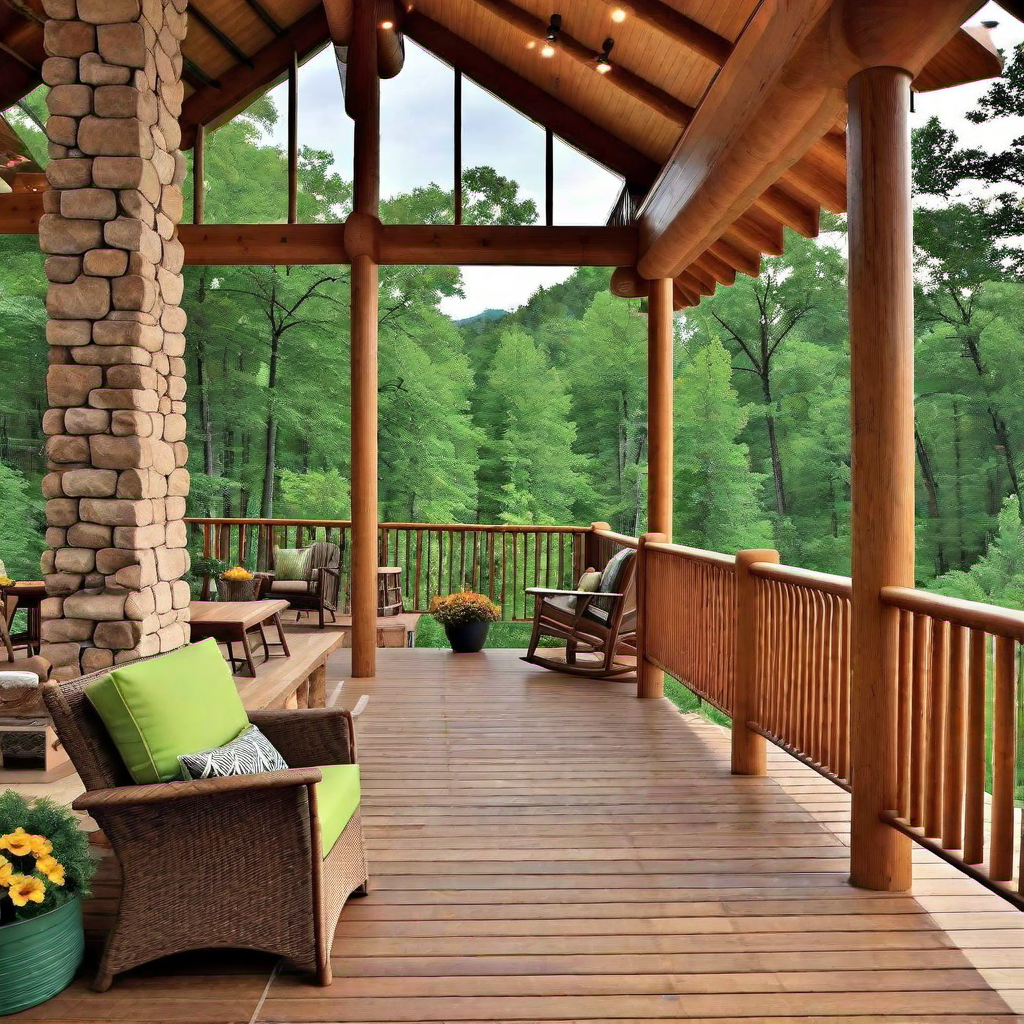 Outdoor Connection: Log Cabin Porch Design