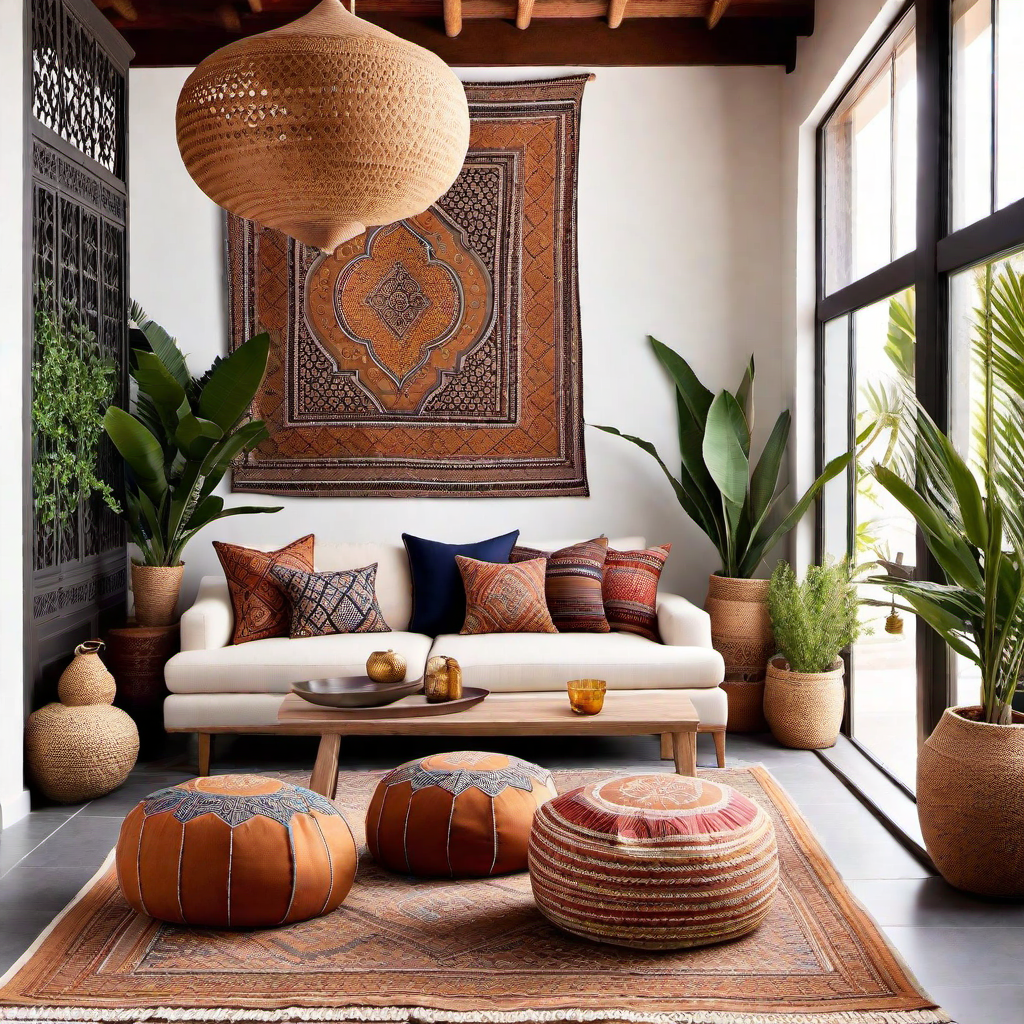 Moroccan Magic: Cozy Home Living Room with Boho Flair