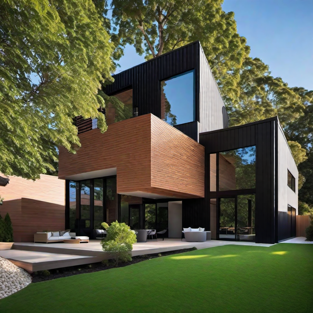 Contemporary Charm: Black and Cedar Combination for Modern Homes