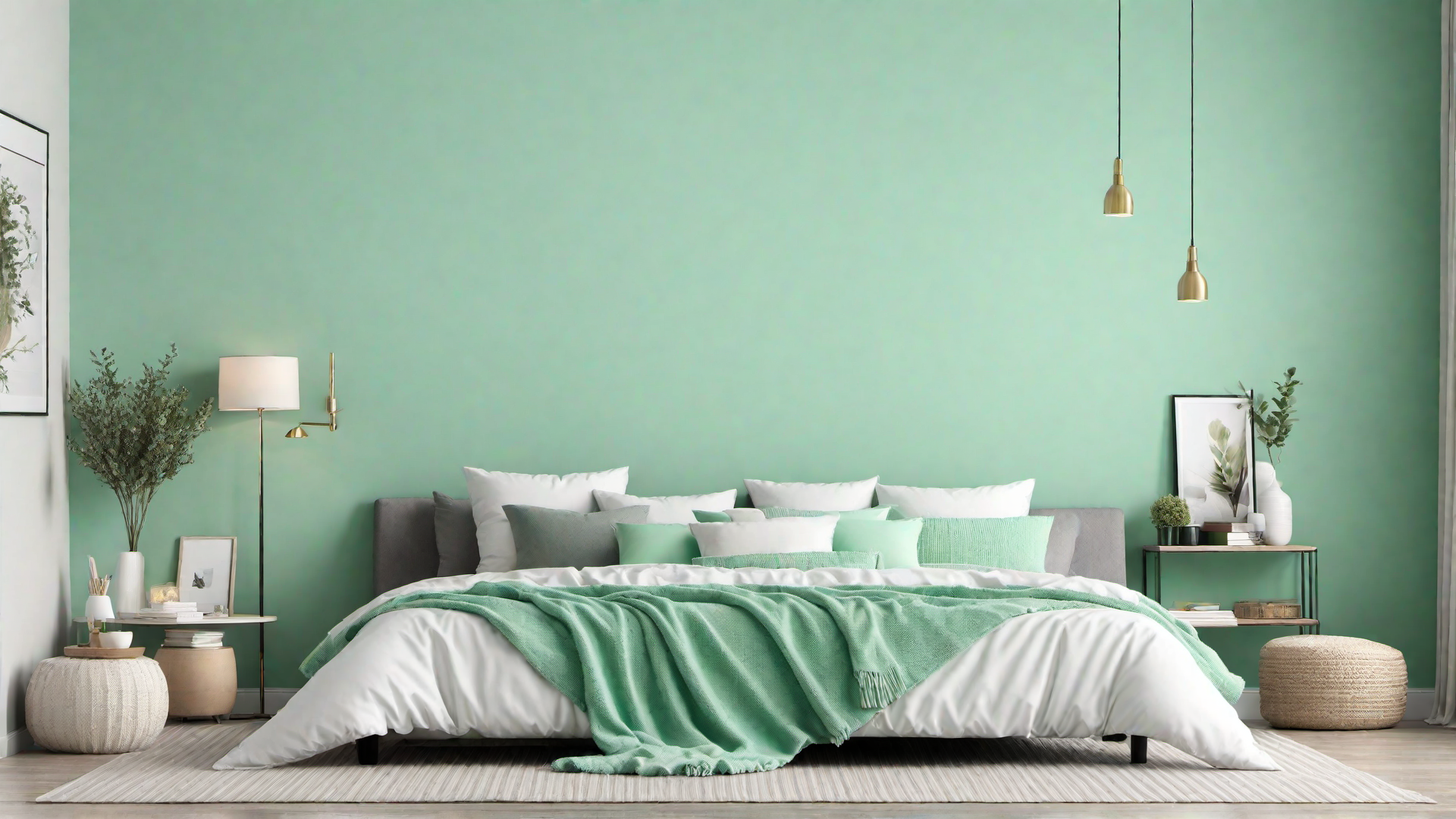 Minty Fresh: Light Green Walls in the Bedroom