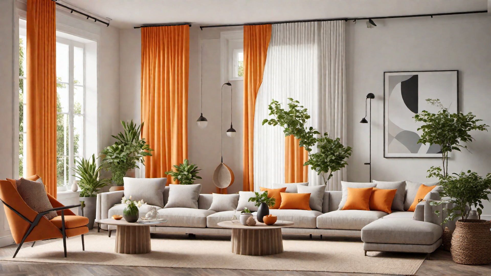 Sustainable Living: Orange Eco-Friendly Curtains