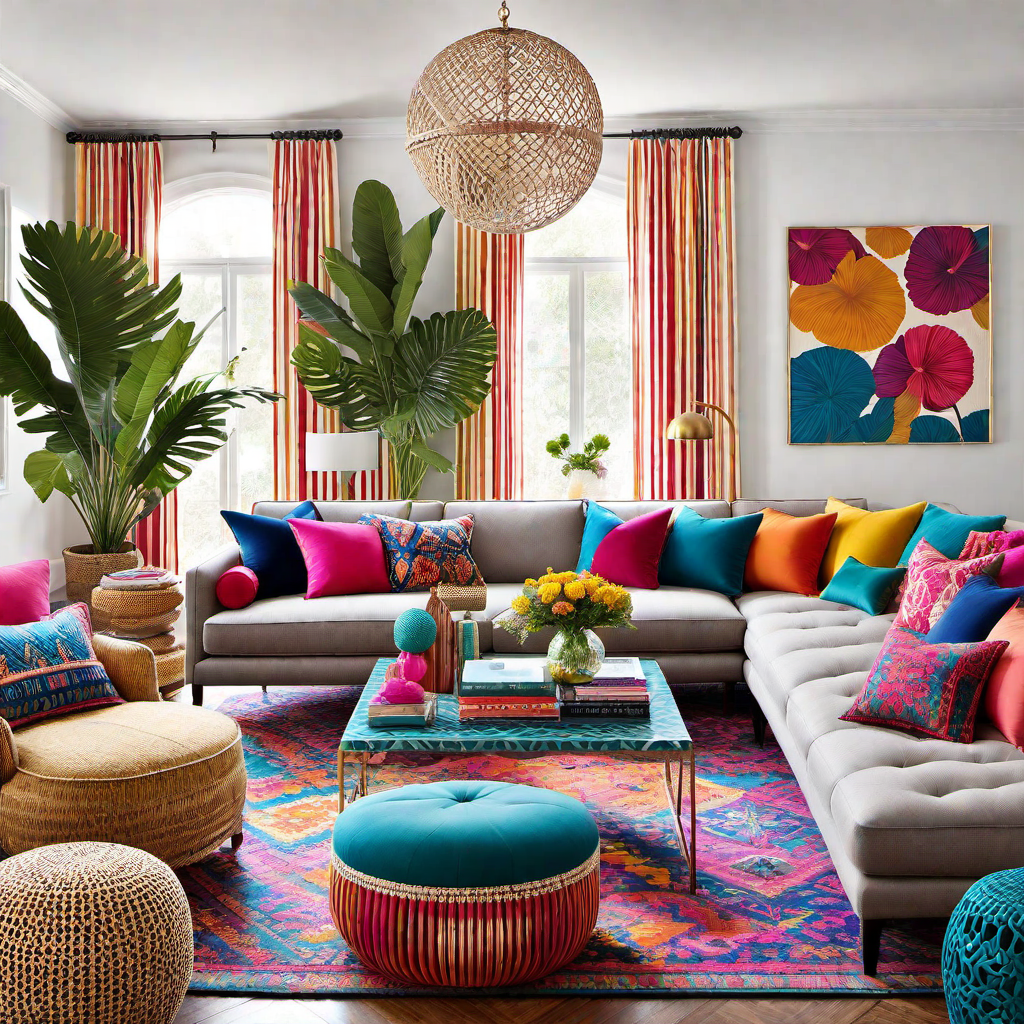 Colorful Maximalist Living Room