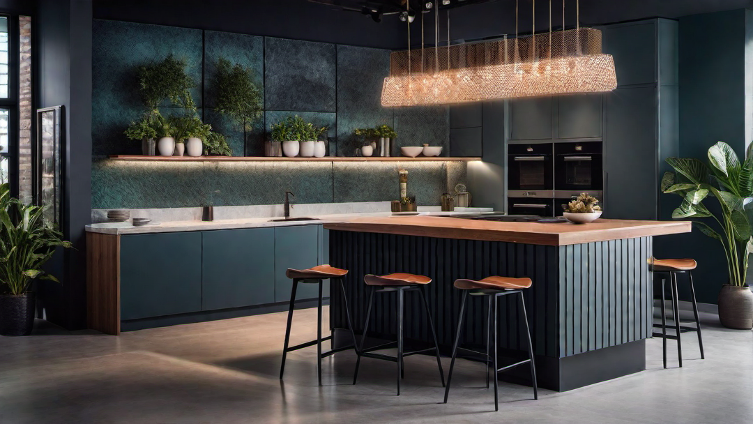 Artistic Flare: Eclectic Kitchen with Gallery Wall