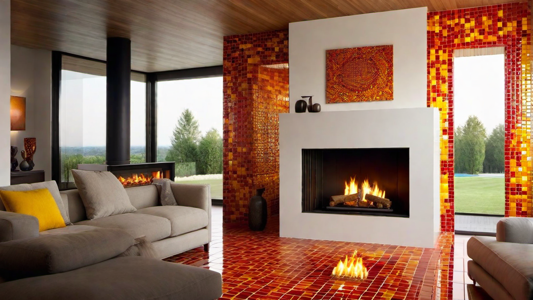 Artistic Palette: Fireplace as a Canvas of Expressive Colors