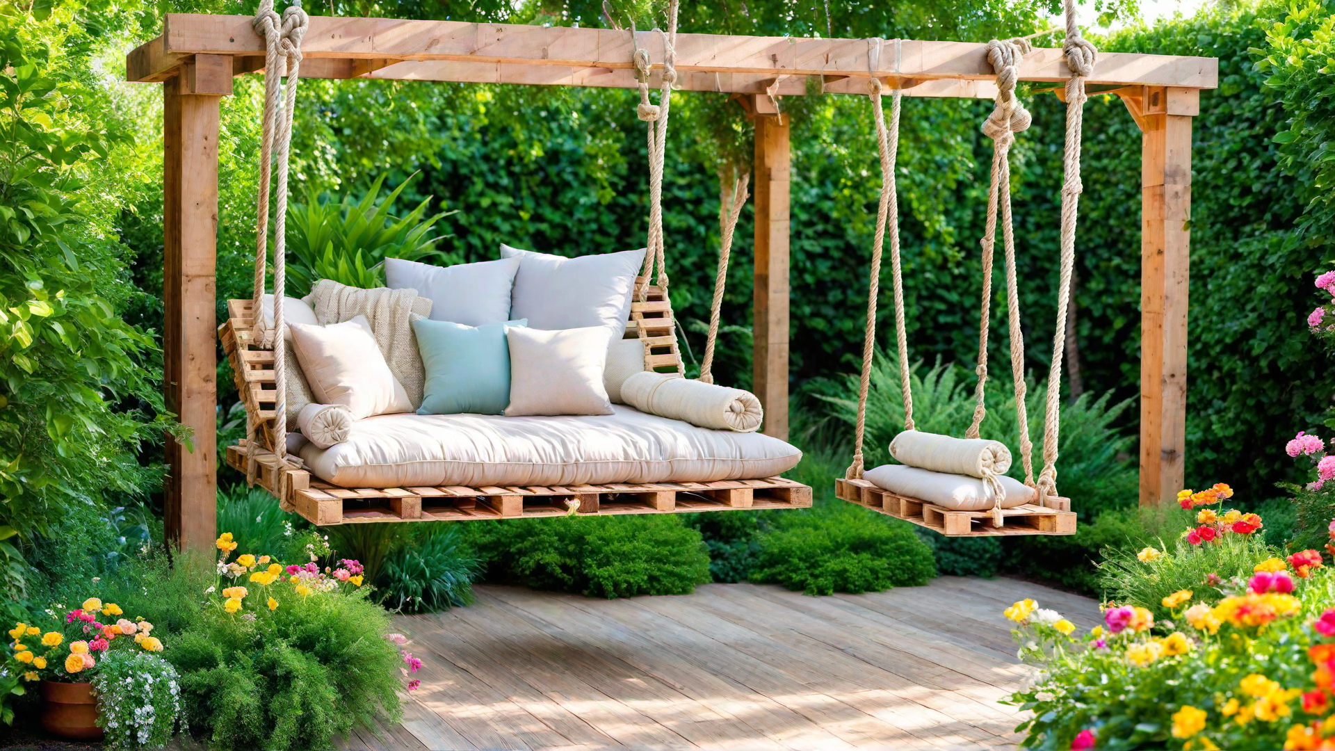 Pallet Swing Bed for Backyard Naps