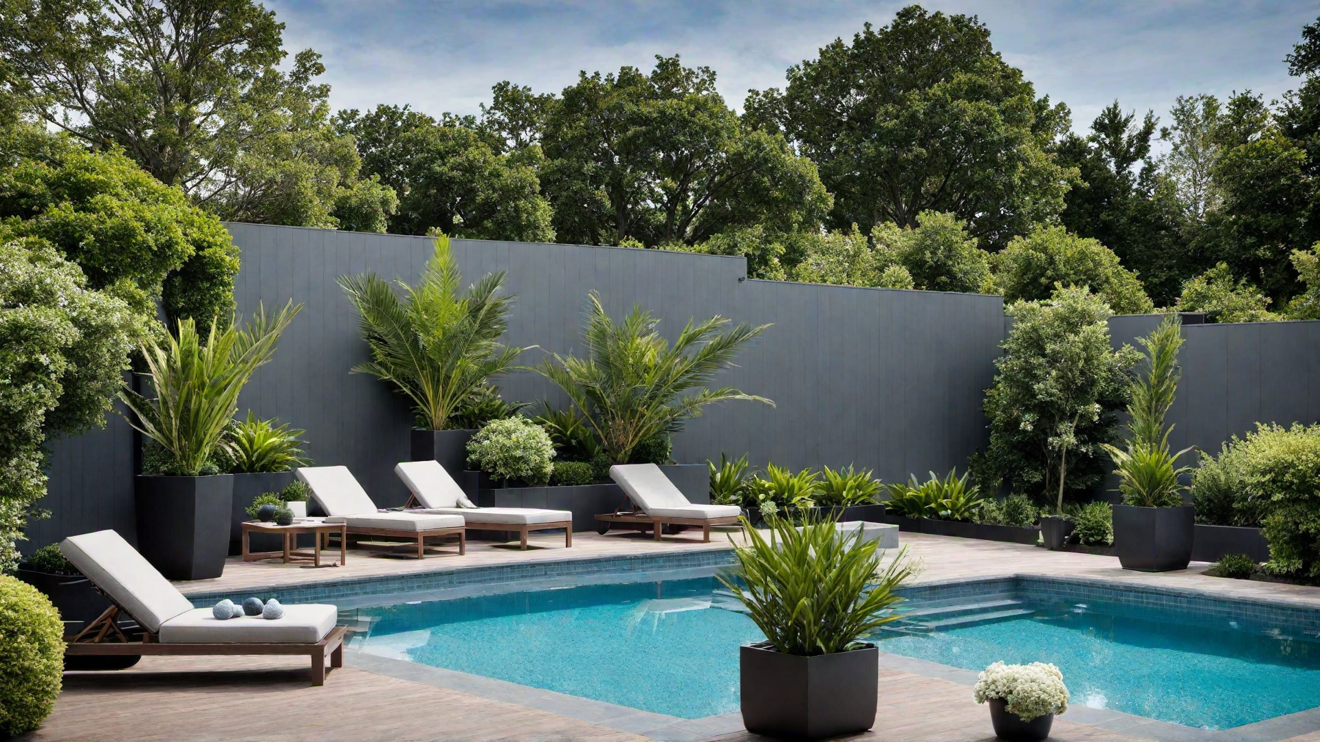 Rectangular Lap Pool for Fitness