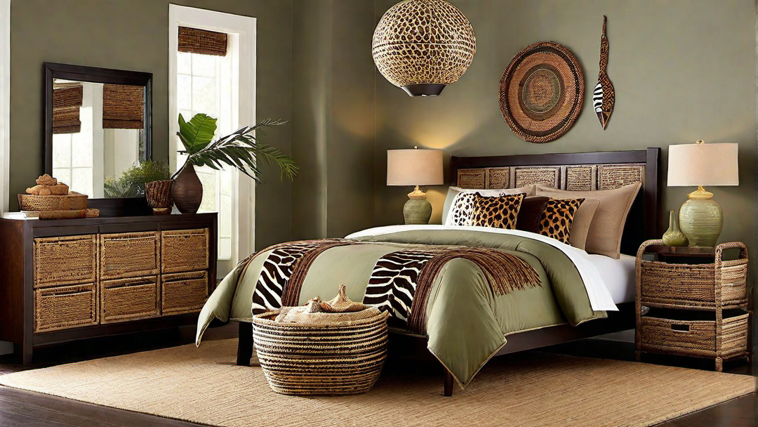 Safari Adventure: Earthy Tones and Playful Animal Prints for a Wild Bedroom