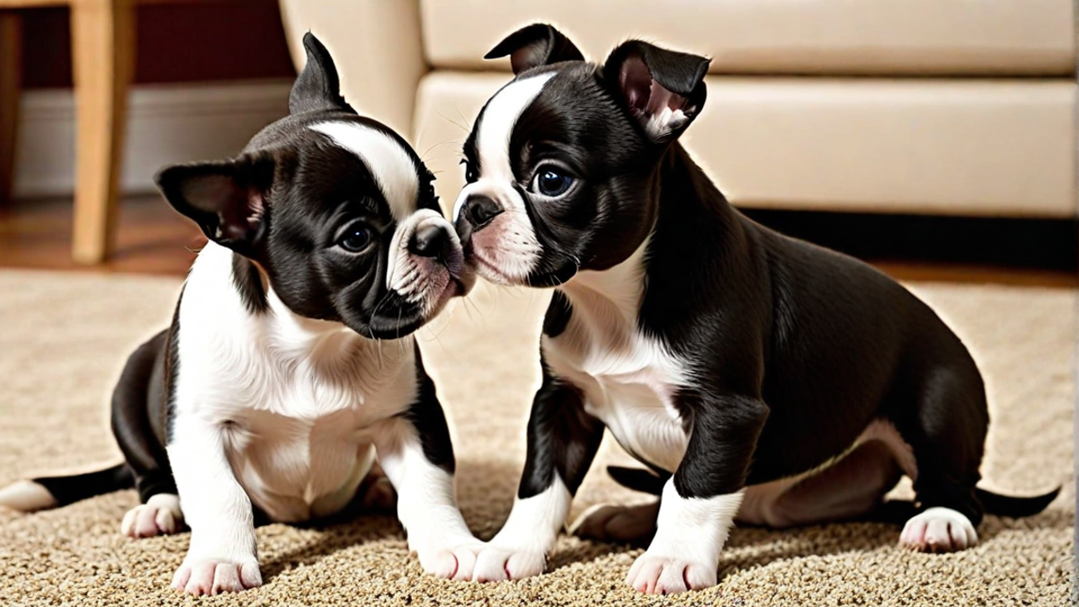 The Sibling Rivalry of Boston Terrier Puppies