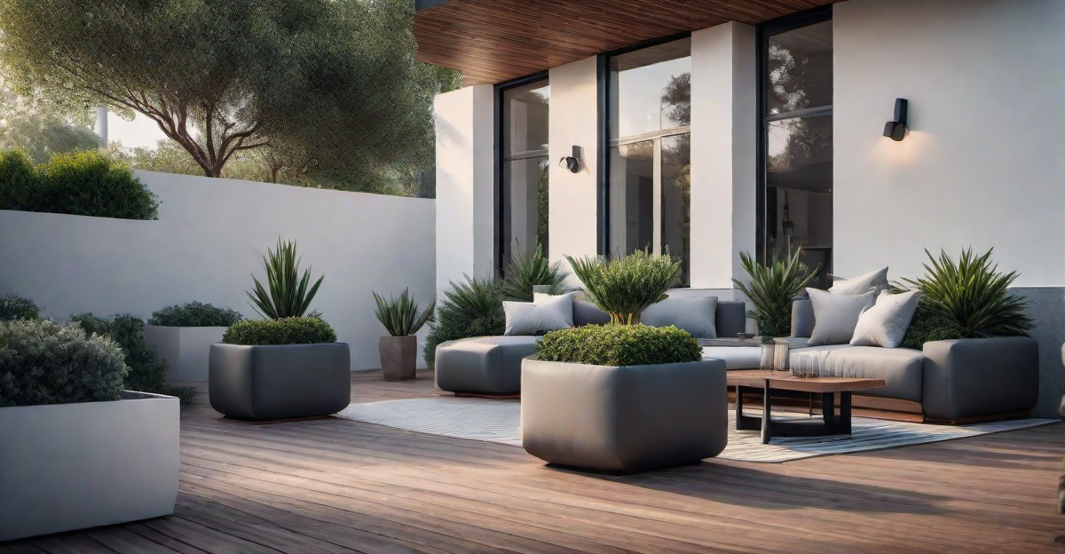 Contrasting Textures: Breeze Block and Wood Decking Combinations