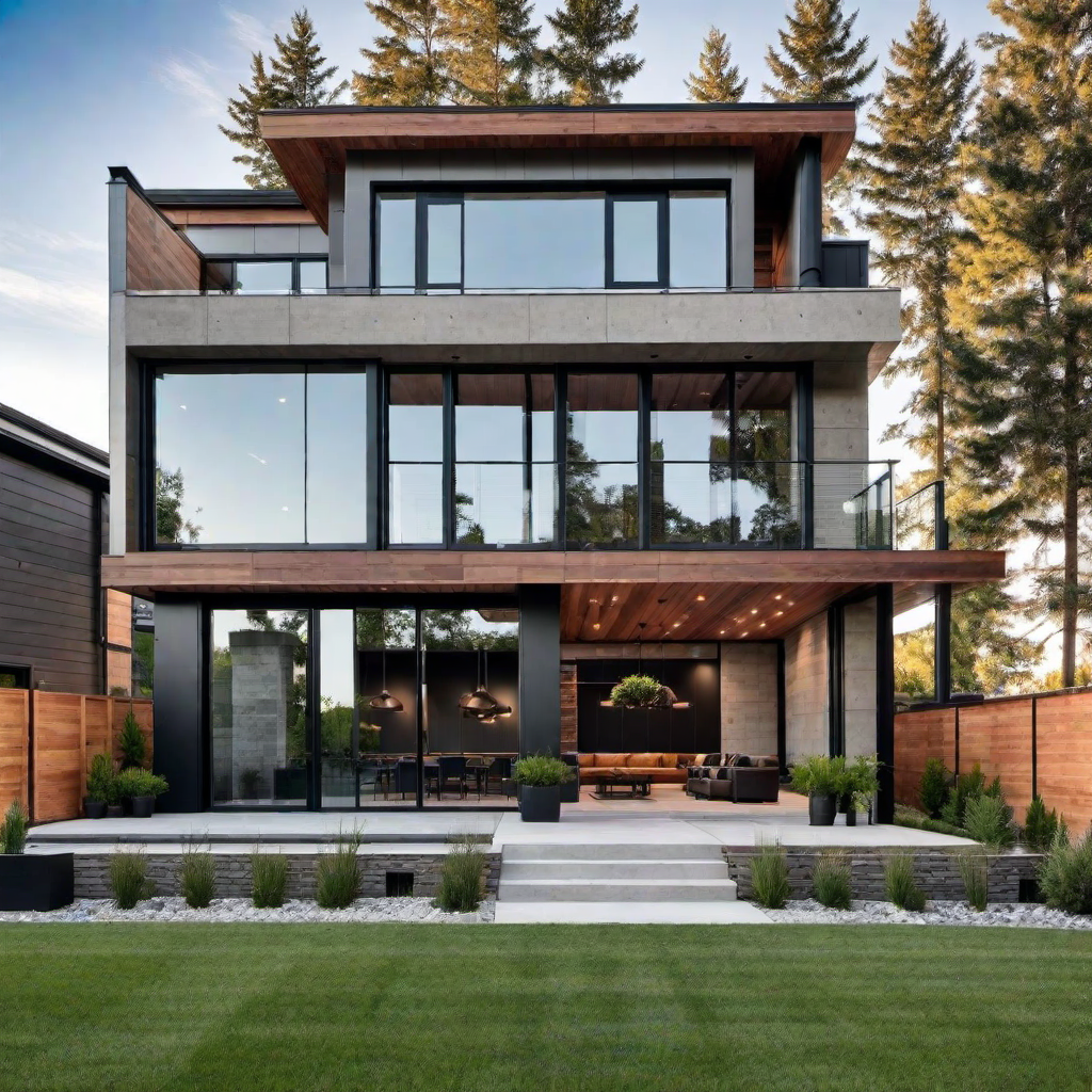 Industrial Vibe: Modern Industrial House Exterior