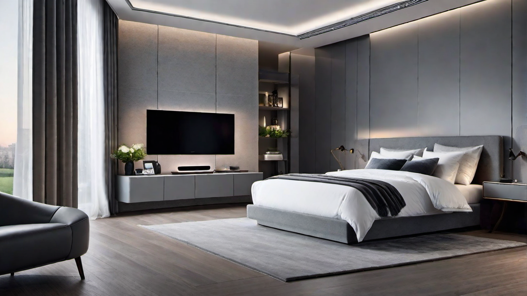 Incorporating Technology and Smart Features in a Grey Bedroom