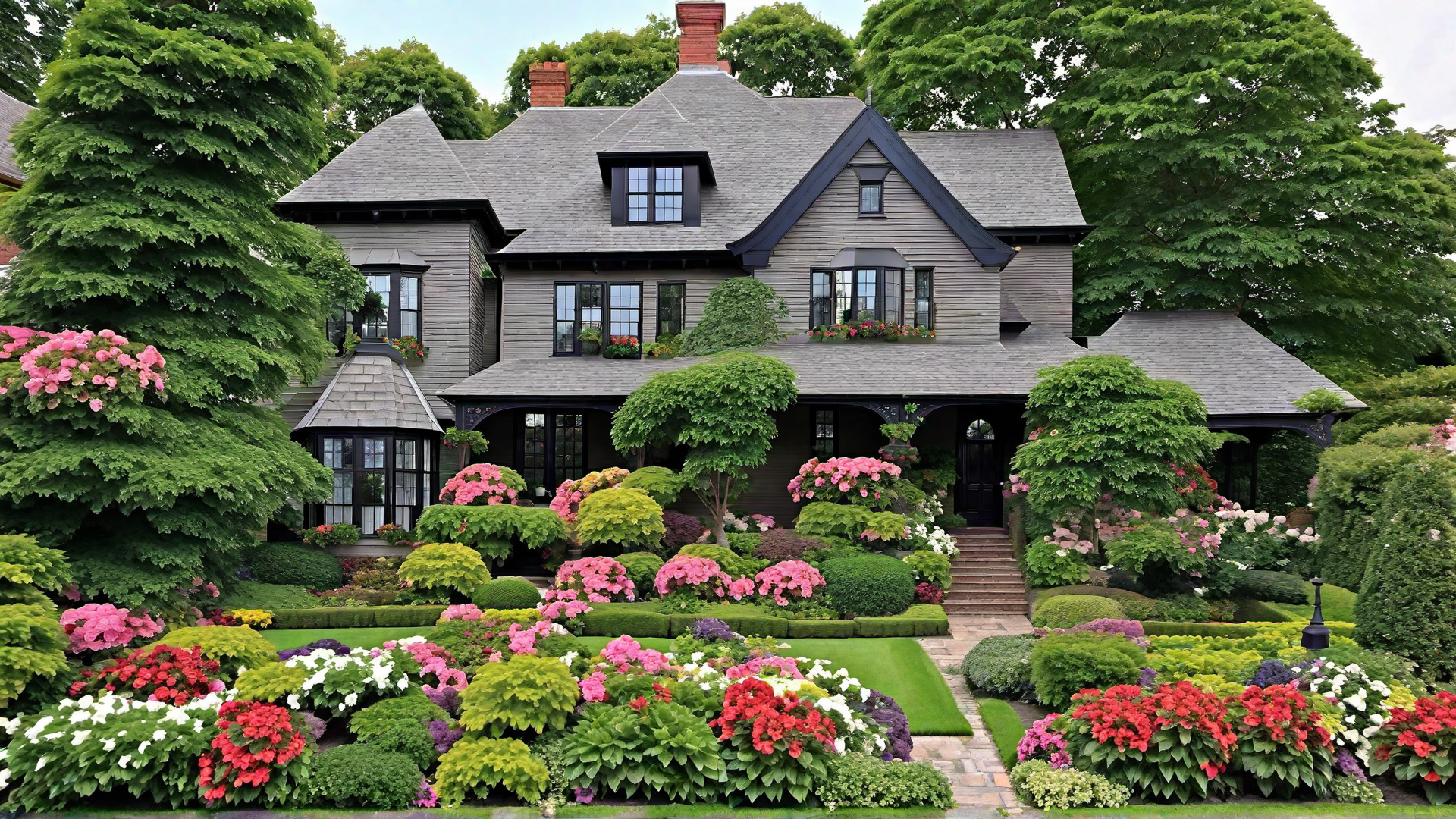 Charming Cottage Gardens: Victorian Home Exteriors