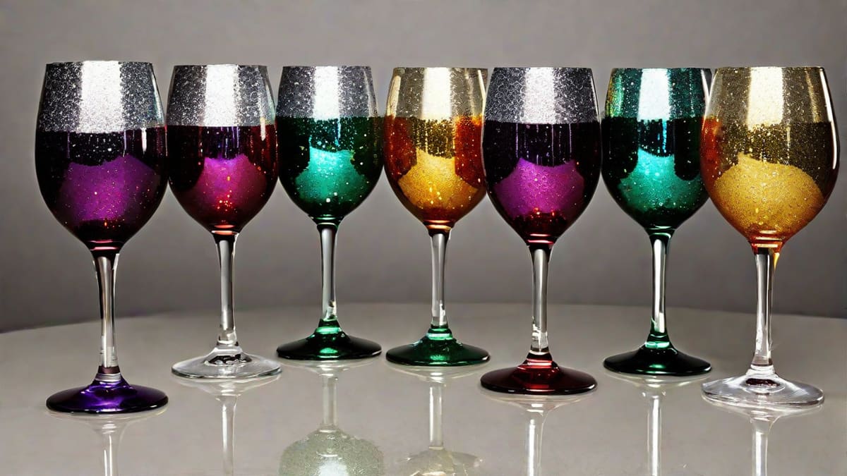 How To Make Glitter Wine Glasses