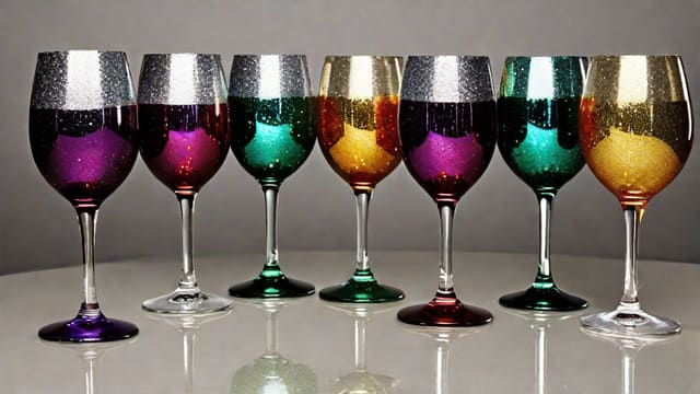 How To Make Glitter Wine Glasses