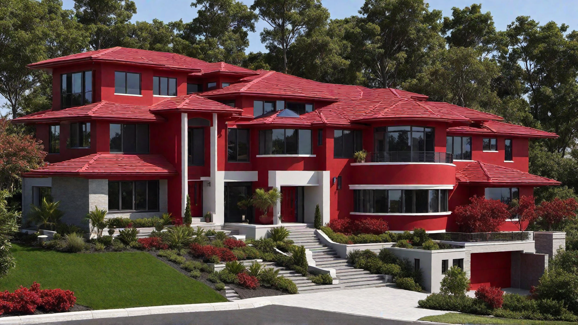 Red House with Skylights