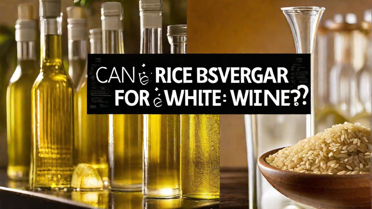 Can Rice Vinegar Be Substituted For White Wine Vinegar