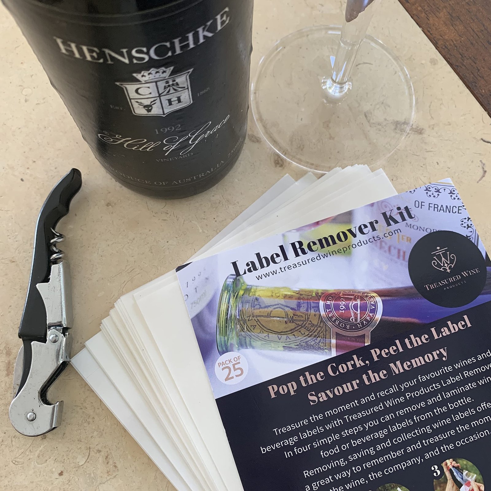 Treasured Wine Label Remover Kit