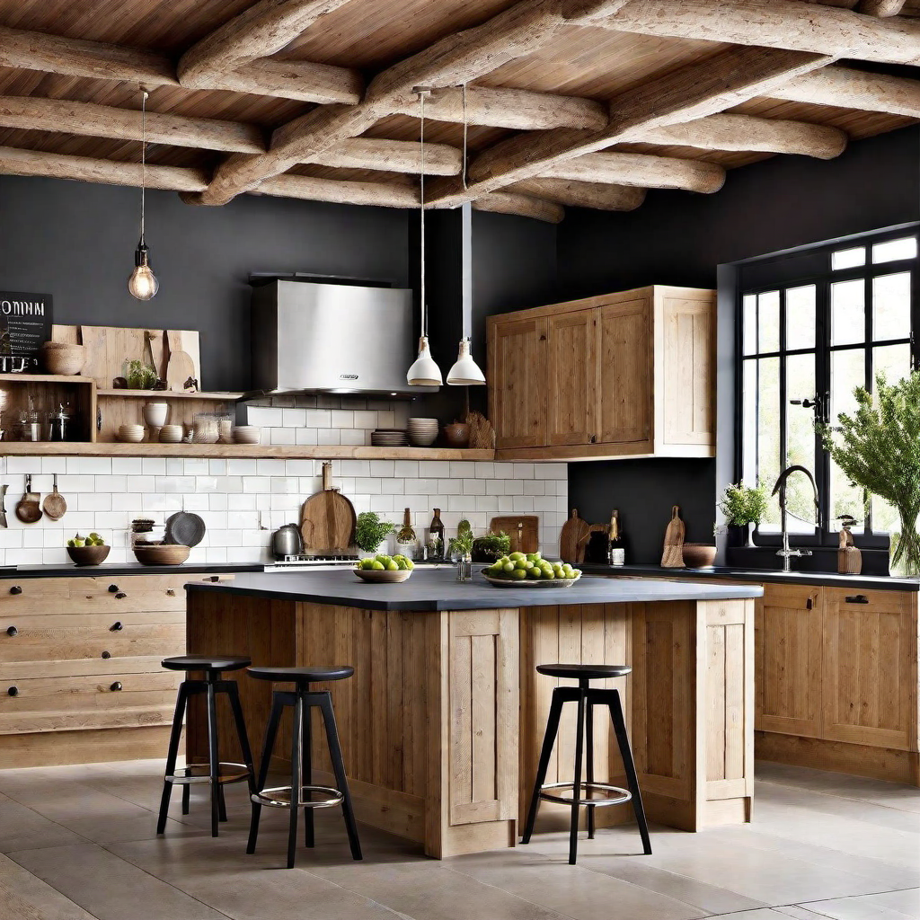 24. Rustic Charm: Infusing Warmth in Scandinavian Kitchen Design