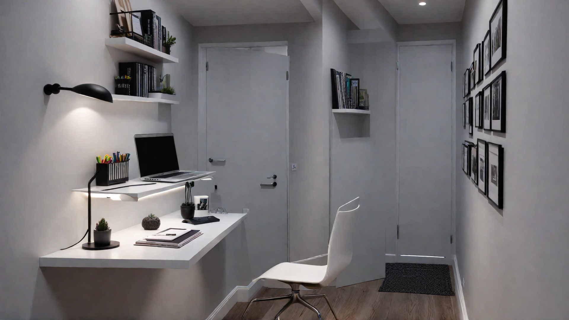 Built-in Desks in Hallways