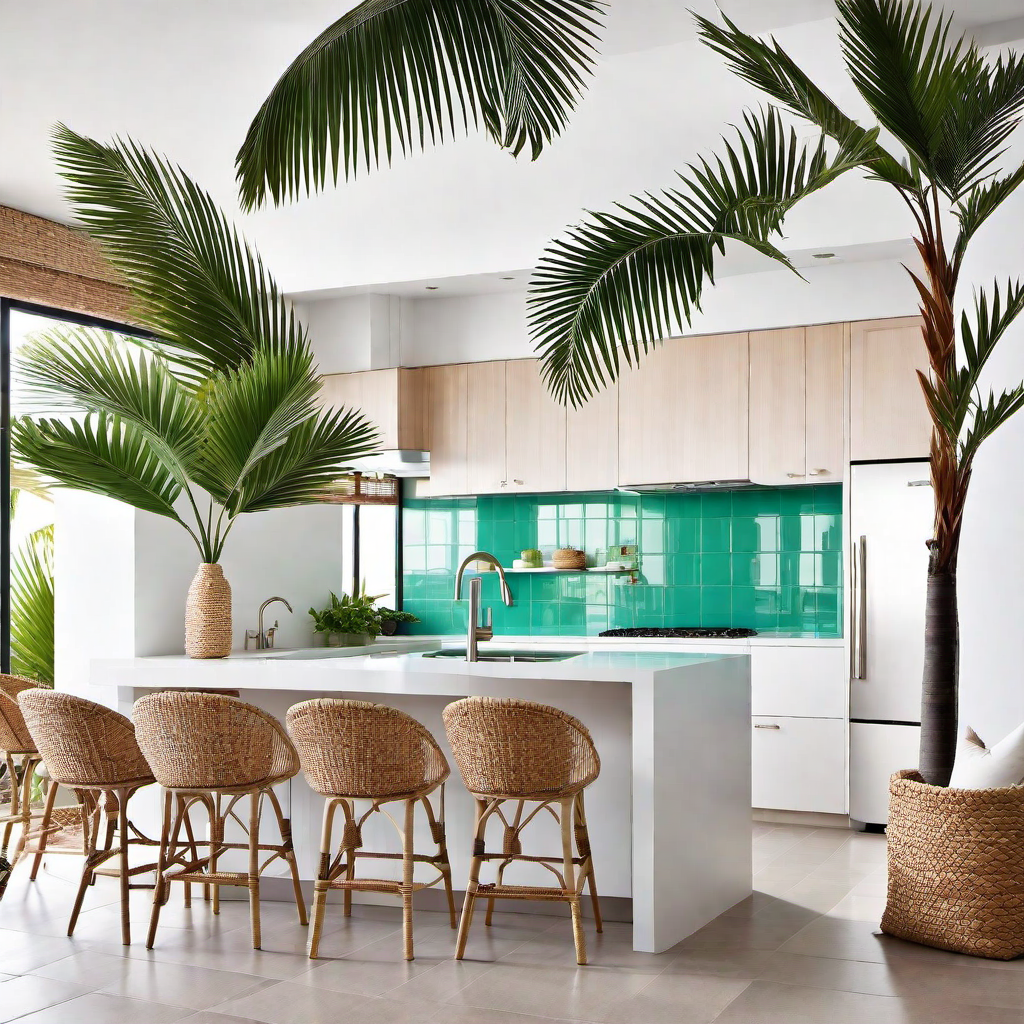 Tropical Paradise: Exotic Flair in Coastal Kitchen Design