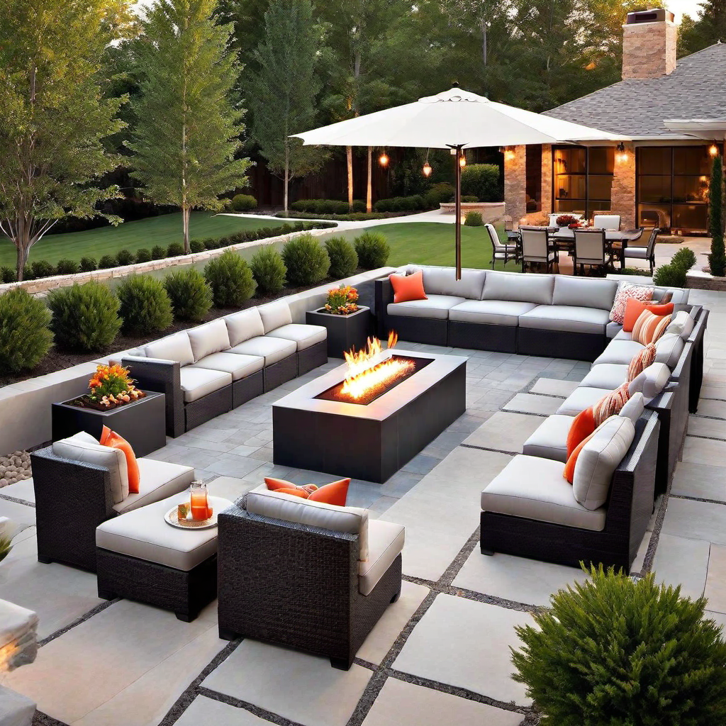 Cozy Gathering Spot: Fire Pit Area with Comfy Seating