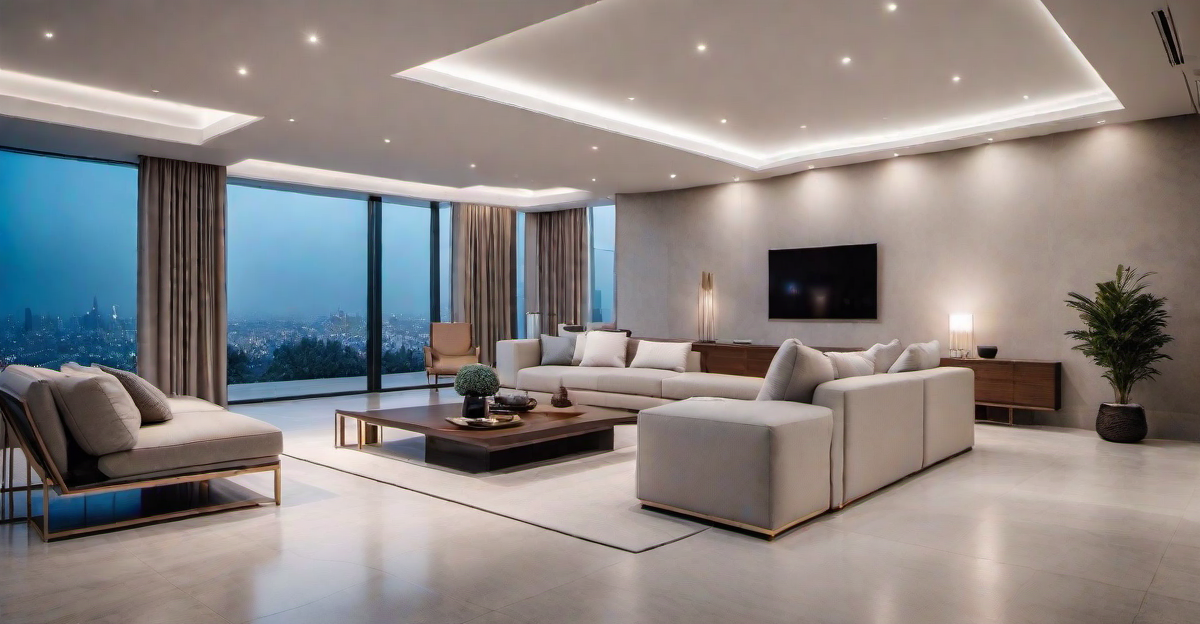 Cinematic Experience: Gypsum Board False Ceiling with Indirect Lighting