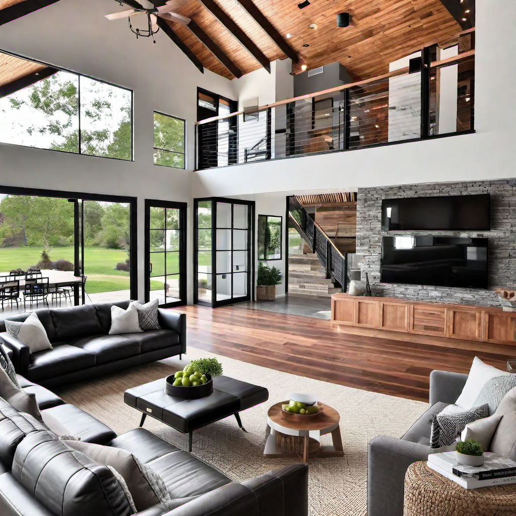 Open Concept Living: Spacious Interiors in Modern Barndominiums