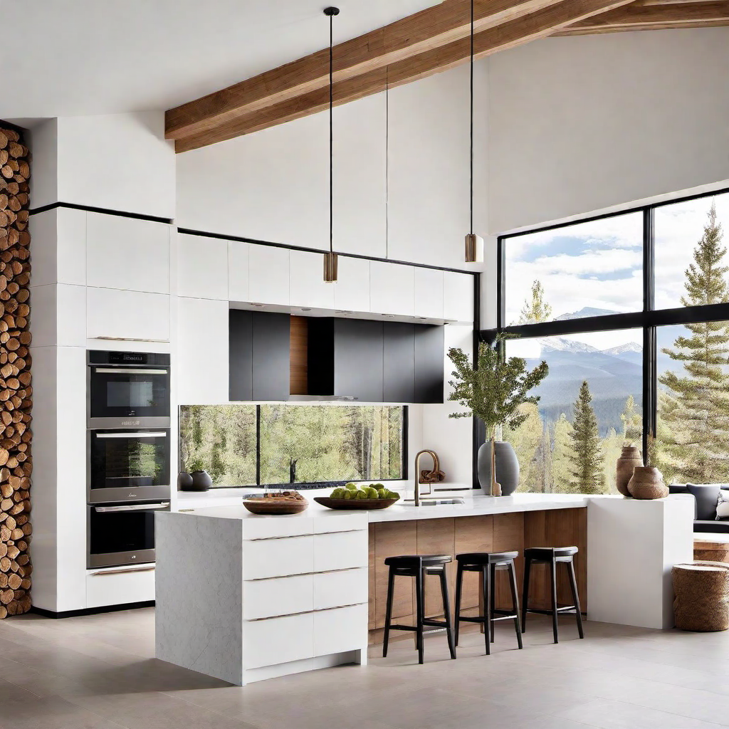 Sleek and Stylish: Modern Mountain Home Kitchen