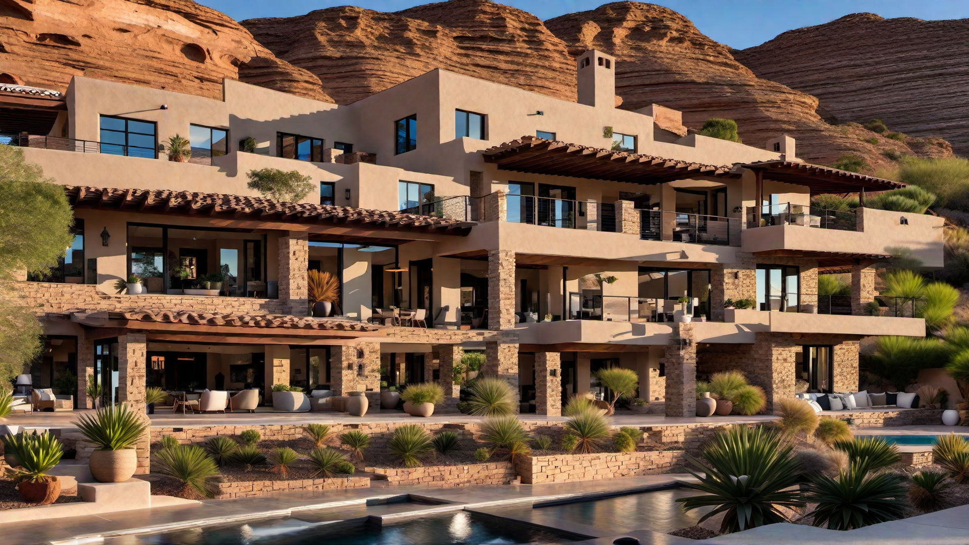 Adobe Terraces: Outdoor Living Areas with Southwestern Views