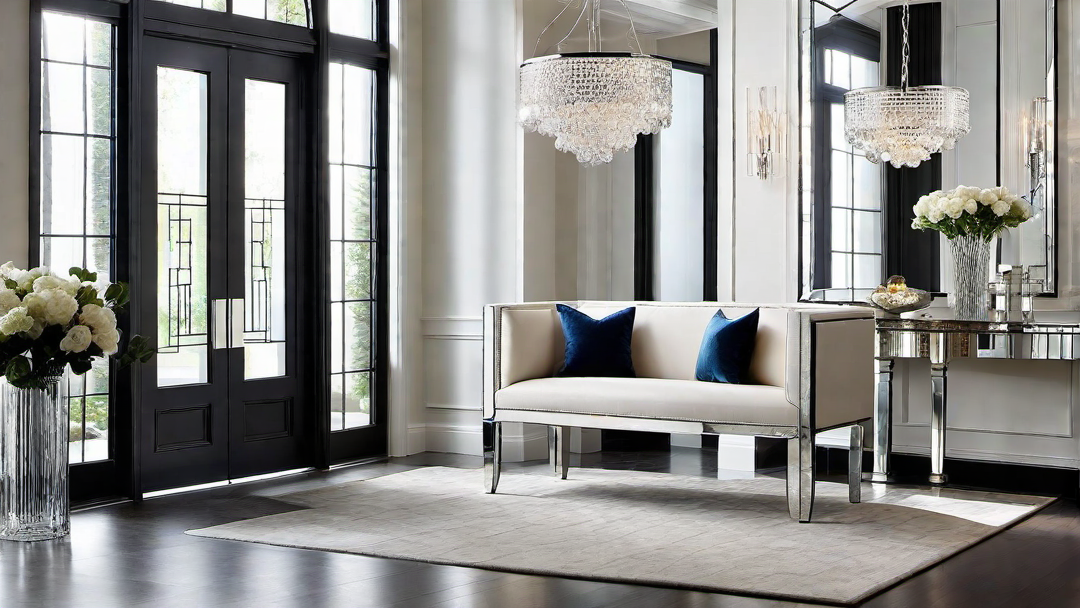 Whimsical Shine: Lustrous Glass Accents in Entryway Design