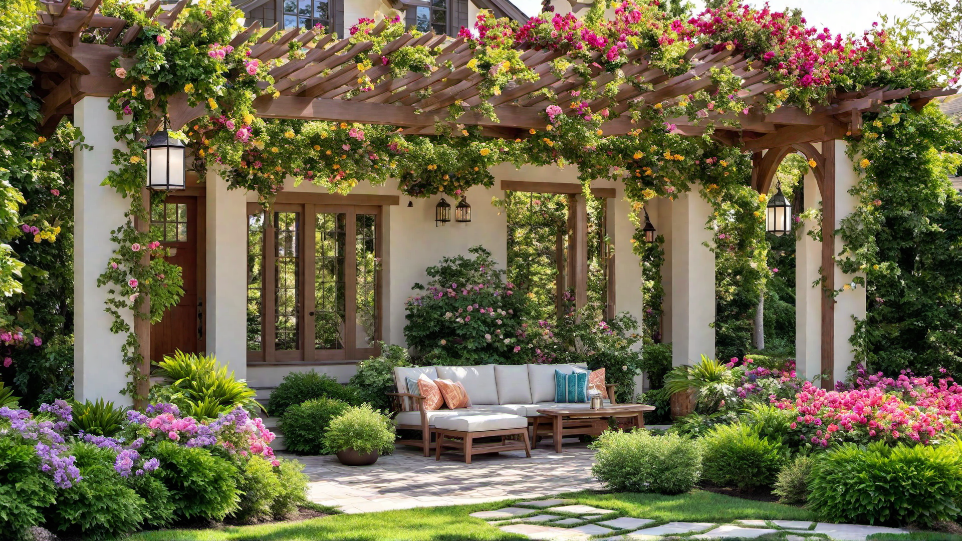 Pergola-covered Entryway: Unique Feature in Craftsman Houses