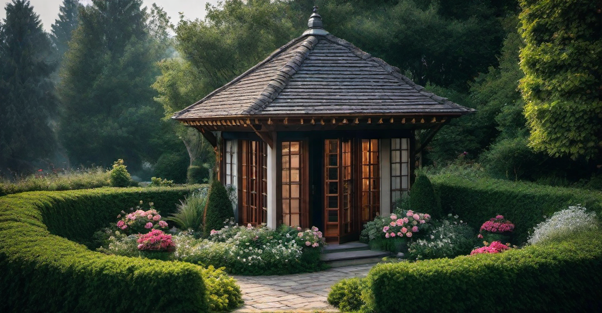 Vintage Appeal: Small Garden House with Old-World Charm