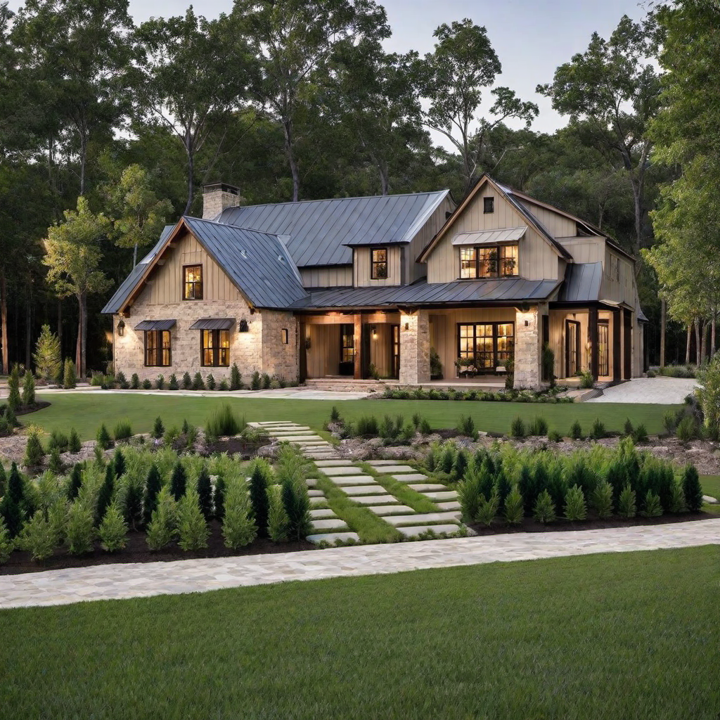 Rustic Charm: Two Tone Farmhouse Exterior Ideas