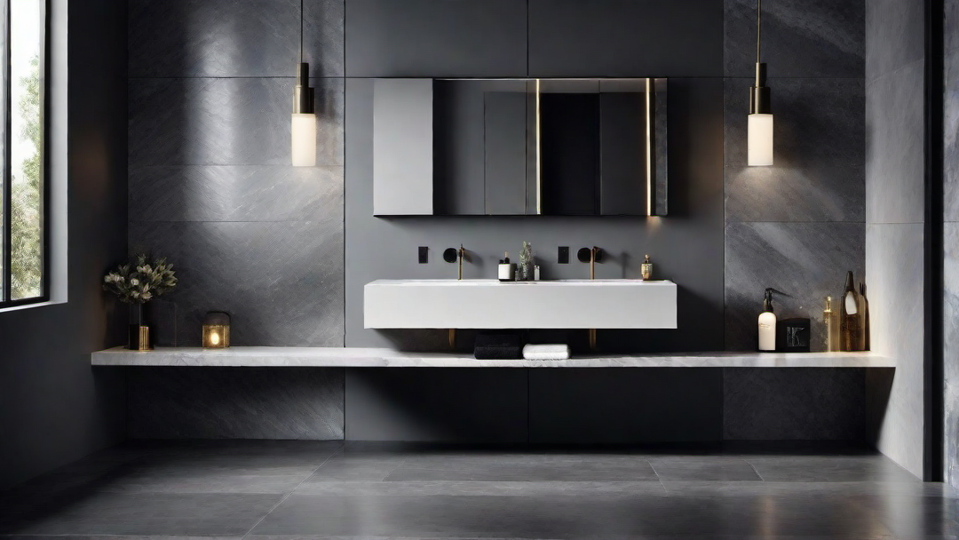 Play of Textures: Greyscale Bathroom Design with Different Materials